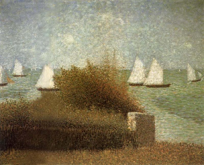 Georges Seurat The Sail boat Sweden oil painting art